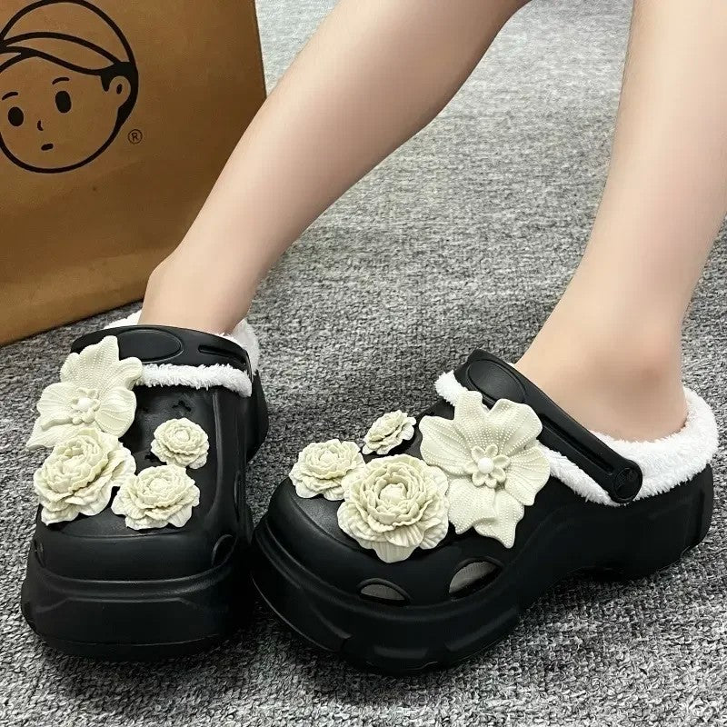 키높이 털 슬리퍼 뮬 샌들 펀칭 샌들 앞막힘 JIKTEM WW5112211