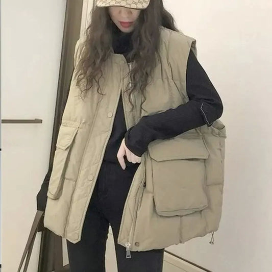 패딩 조끼 루즈핏 캐주얼 간절기 아우터 베스트 JIKTEM WW5112405