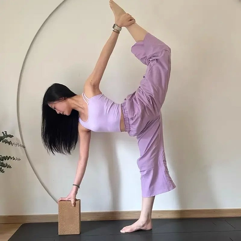 요가복 팬츠 무용복 하이웨스트 와이드 필라테스복 JIKTEM WW5120907