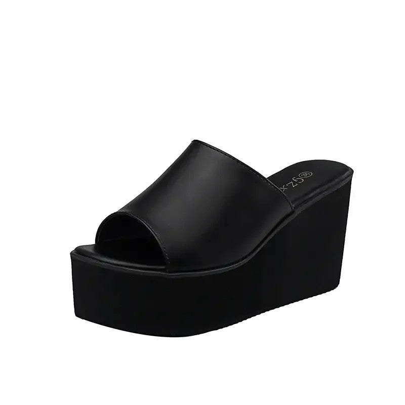 통굽 슬리퍼 10cm 베이직 플랫폼 키높이 샌들 JIKTEM WW5121602