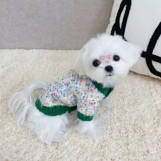 반려동물 겨울 스웨트 니트 도트 가디건 JIKTEM WW6010711