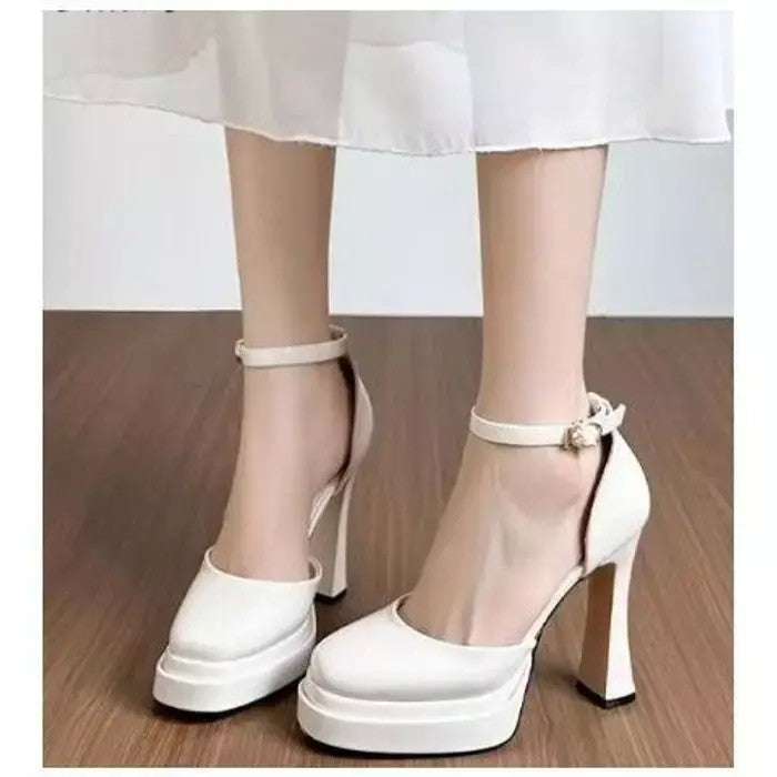 웨딩슈즈 9cm 12cm 슬링백 플랫폼 키높이 드레스구두 6D0208
