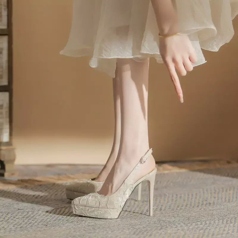 웨딩슈즈 12cm 스틸레토 드레스구두 뾰족코 웨딩구두 6D0206