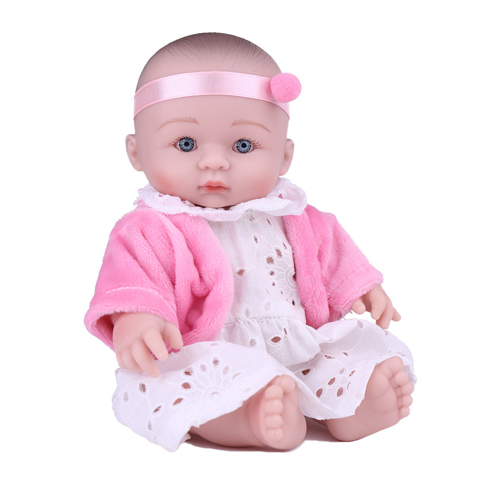 J1010531 실리콘 아기인형 동생 돌보기 애착인형 25cm NPK 리본돌