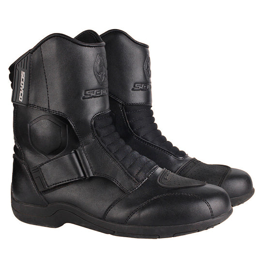 Y1011421 오토바이 부츠 야광 벨크로 고정 레이싱 부츠