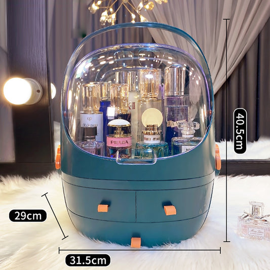 Q1012709 3단 화장품 정리함 수납함 악세사리 보관 미닫이 투명 뚜겅