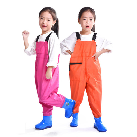 Q1022407B  전신 가슴장화 갯벌체험 해루질 주말농장체험 레인부츠 다크블루 라이트그린