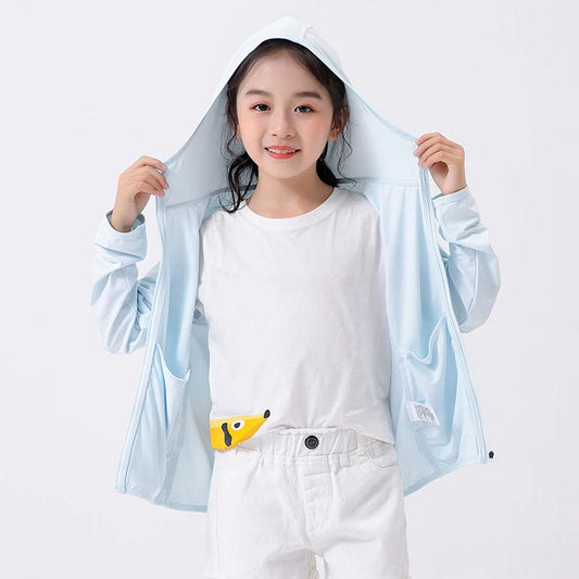 Q1061003 메쉬 키즈 여름 자켓 바람막이 후드 집업 무지 햇빛차단 점퍼