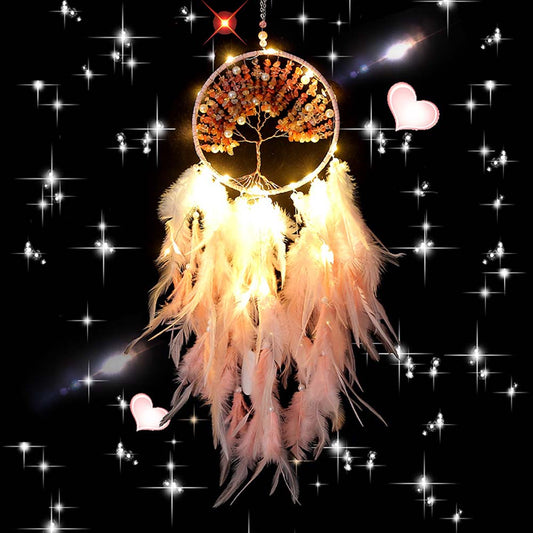 공주방 꾸미기 크리스탈 트리 풍성깃털 Q1062518 벽장식 드림캐쳐 예쁜방