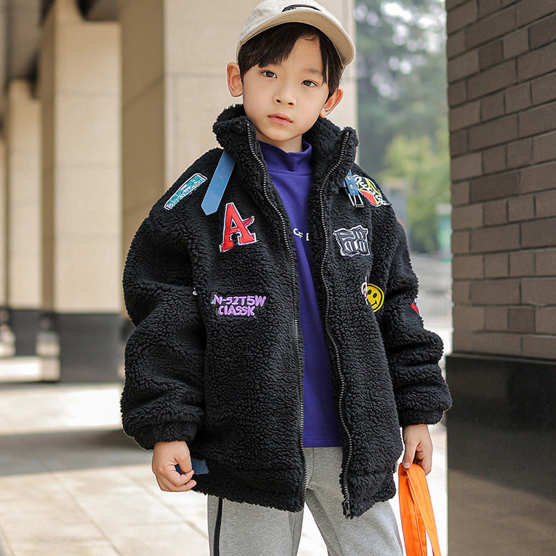 뽀글이 집업 점퍼 남아 간절기 데일리 스쿨룩  M1102442