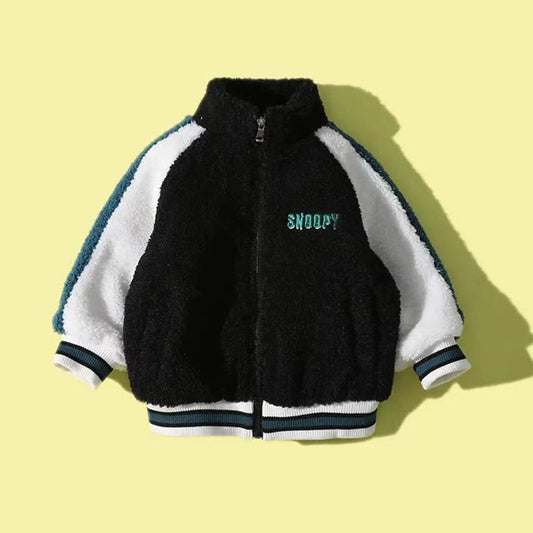 남아뽀글이점퍼 하이넥 간절기 데일리룩  M1102443