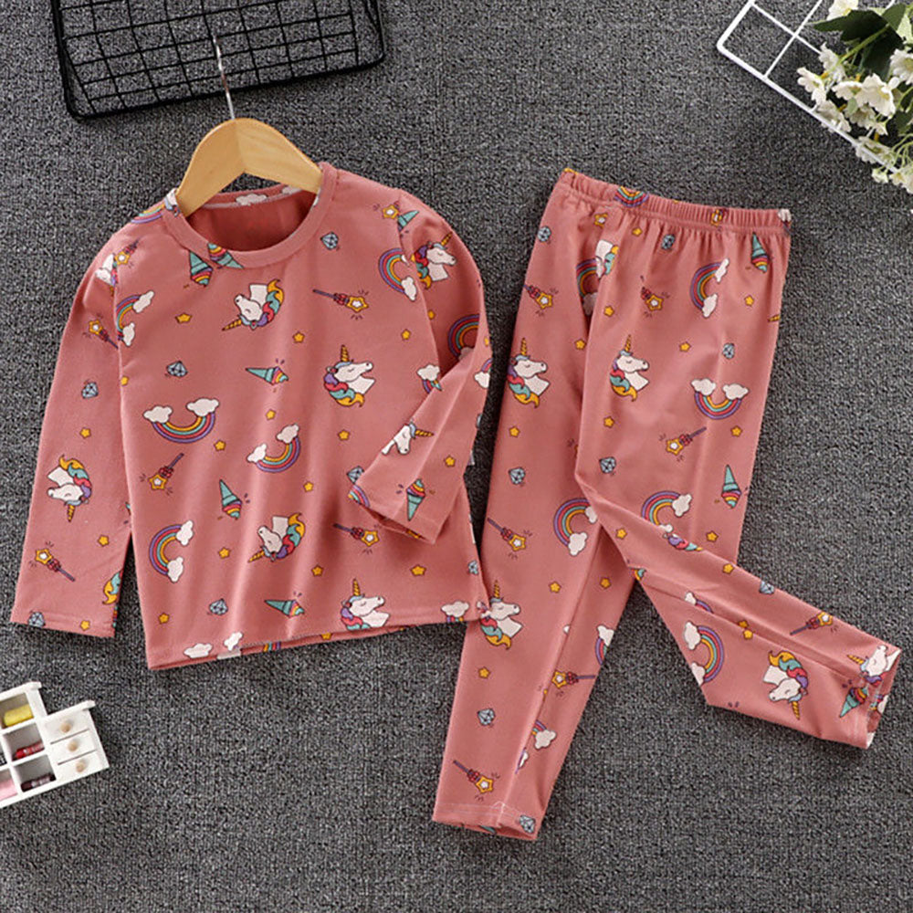 공룡 순면 실내복세트 기린 사자 캐릭터 내복  Q1102175