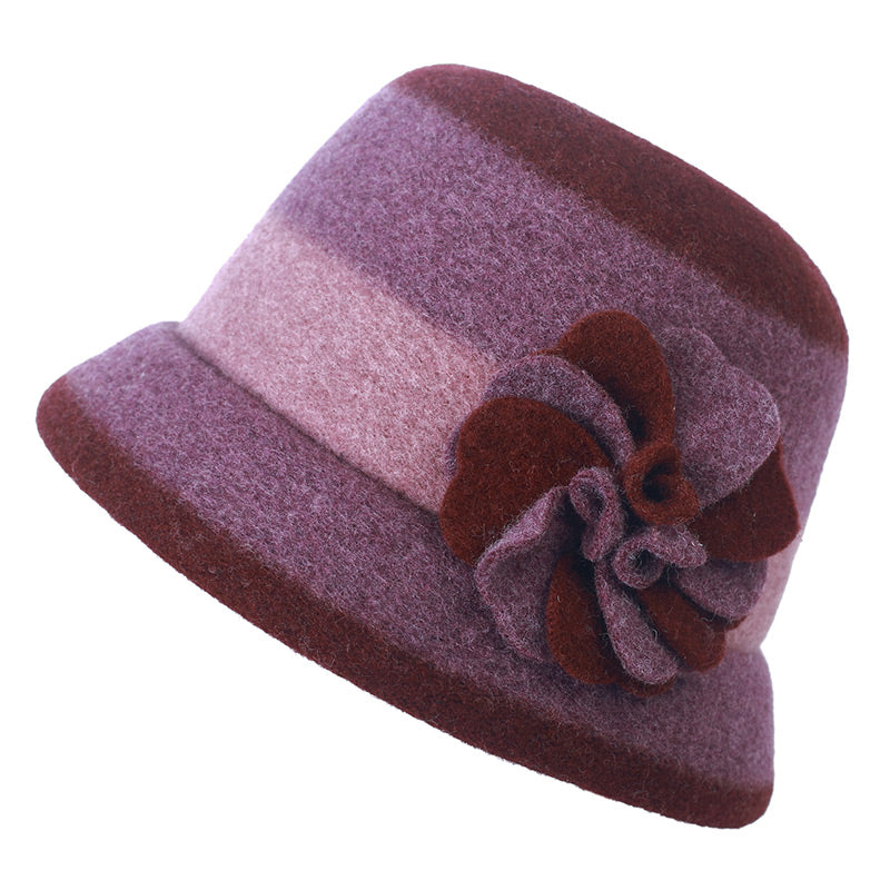 모직 배색 데일리 벙거지 모자 예쁜 버킷햇  M1112006