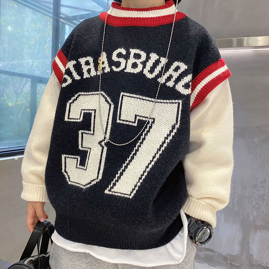 주니어 니트 스웨터 데일리룩 블랙  Q1123119