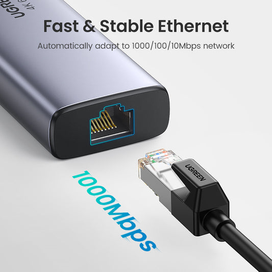 USB C 허브 4K 60Hz c형 HDMI 2.0 RJ45 USB 3.0 PD 100W 어댑터터 AD1122901