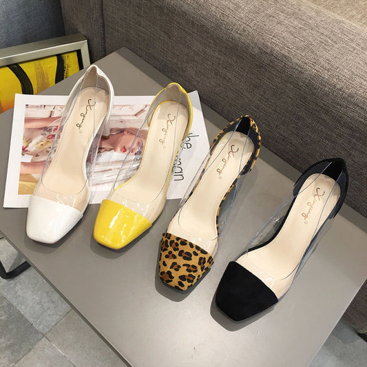 투명 기본 구두 미들힐 4컬러 모음  Q2031067