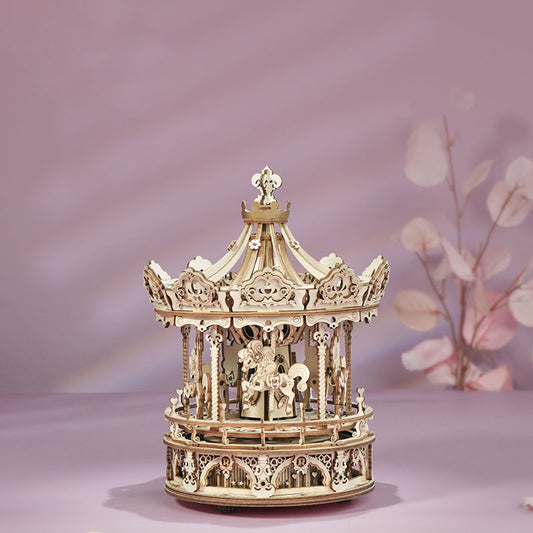 3D 입체 목재 퍼즐 오르골 DIY 조립 거실 안방 소품 Q2032203