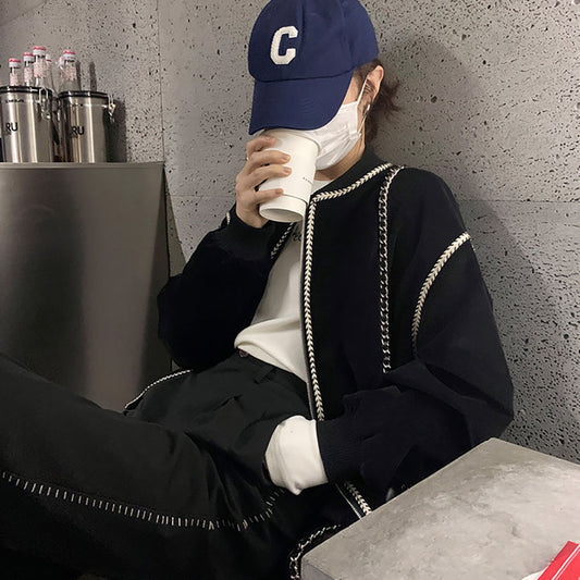봄 가을 자켓 블랙 블루종 점퍼 캐주얼 야구복  Q2031542