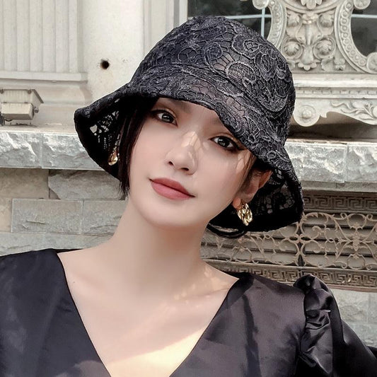 돌돌이 중년 여성챙 여름린넨 와이드챙 모자 Q2053026