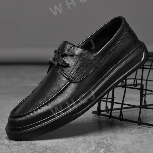 WD2052713 백구두 남성 발편한 로퍼 플랫 화이트 블랙