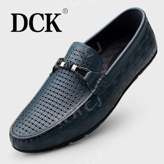 WD2052715 백구두 남성 가죽 체크패턴 플랫슈즈 체인라인