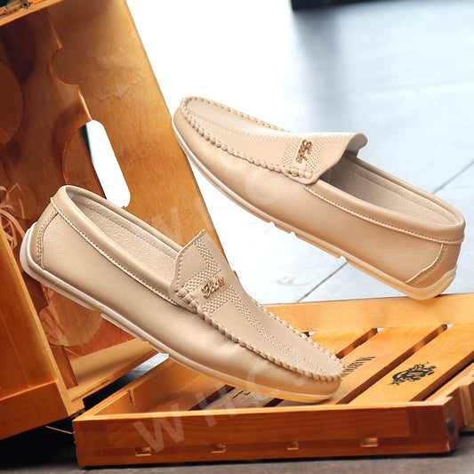 WD2052718 백구두 남성 슬림 보트슈즈 플랫 신발