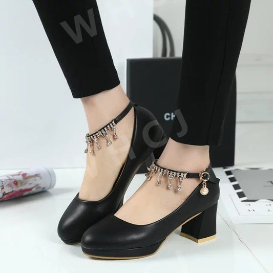 WL2052903 심플 여성 우아한 스틸레토 가보시힐