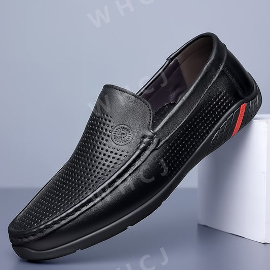 WJ2060706 펀칭 경량 시원 남성 로퍼 단화