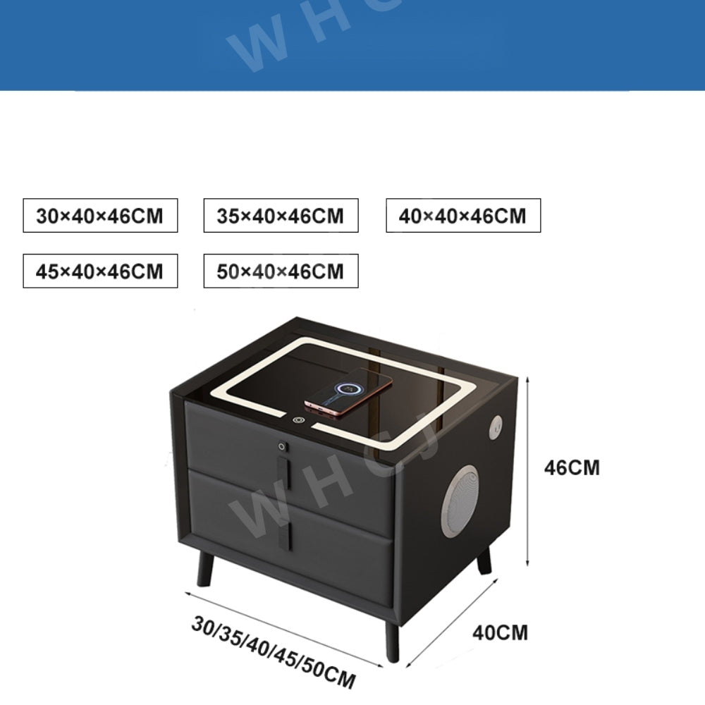 WY2060924 스마트 침대 옆 탁자 심플 수납  다기능 무선 충전  테이블