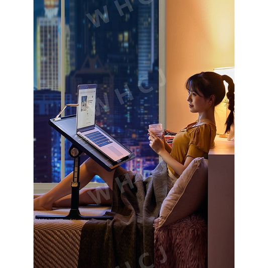 WY2061301 접이식 높낮이 연구 조절테이블 노트북 독서 침대협탁