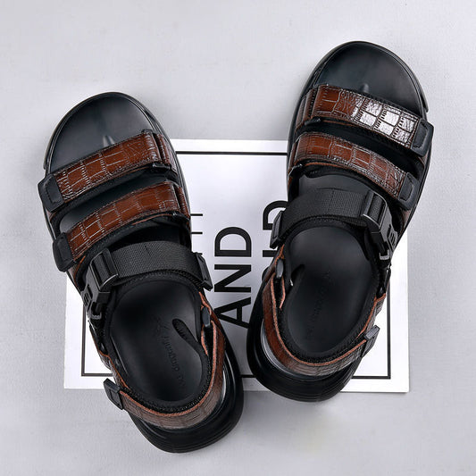 클래식 일자 고급 스포츠 샌들 남성  Q2062915