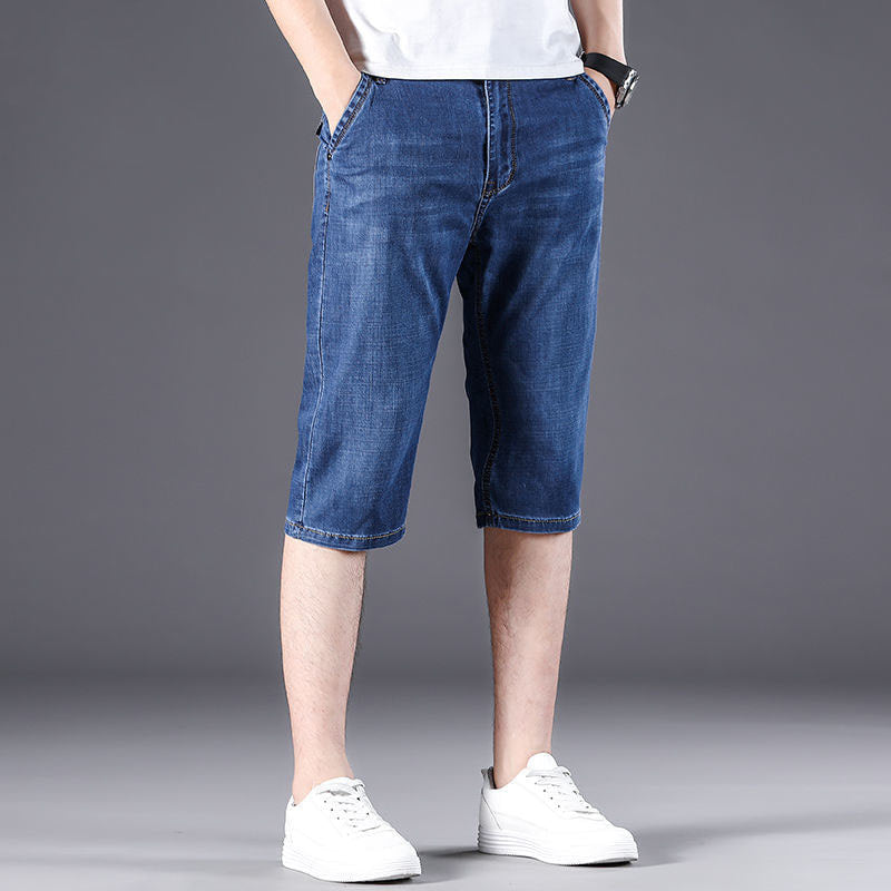 청데님 7부 바지 남성 캐주얼 팬츠 빅사이즈 Q2062006