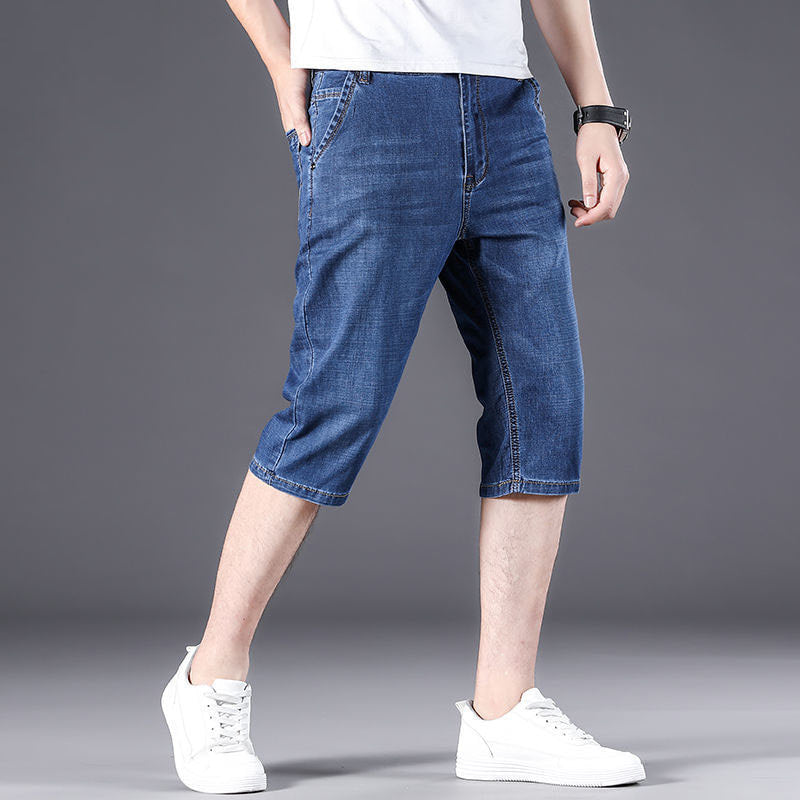 청데님 7부 바지 남성 캐주얼 팬츠 빅사이즈 Q2062006