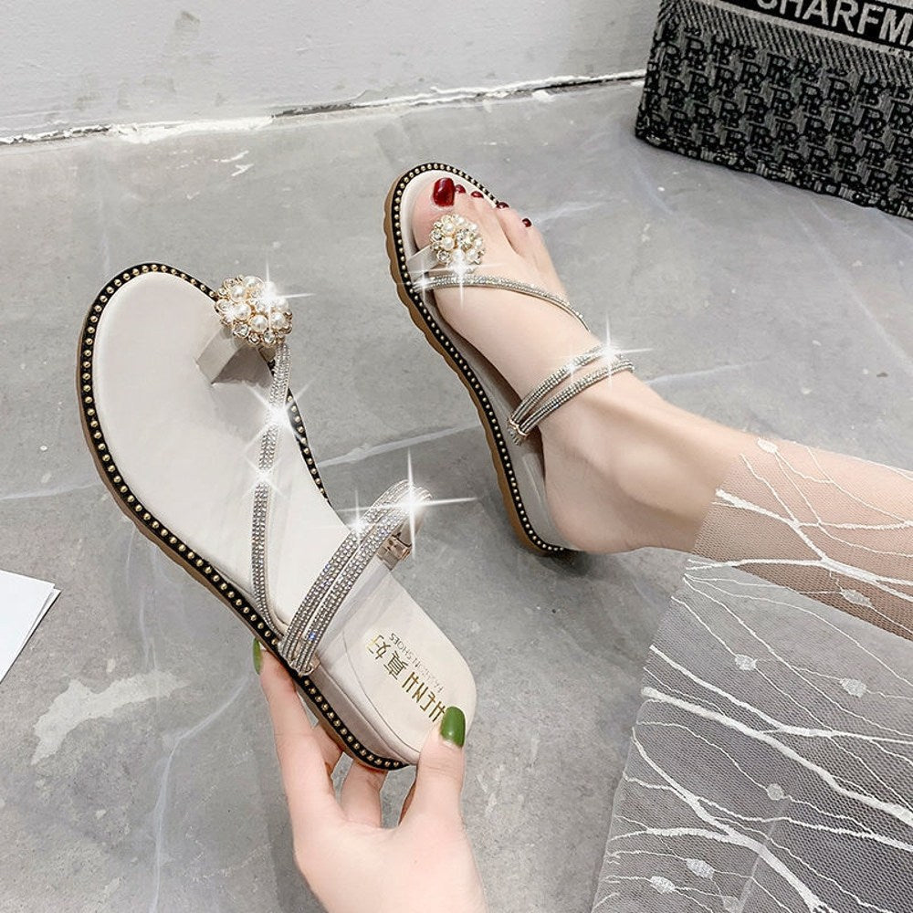 여성 웨지 힐  미끄럼 방지 비치  발가락 샌들 슬리퍼 WW2080431