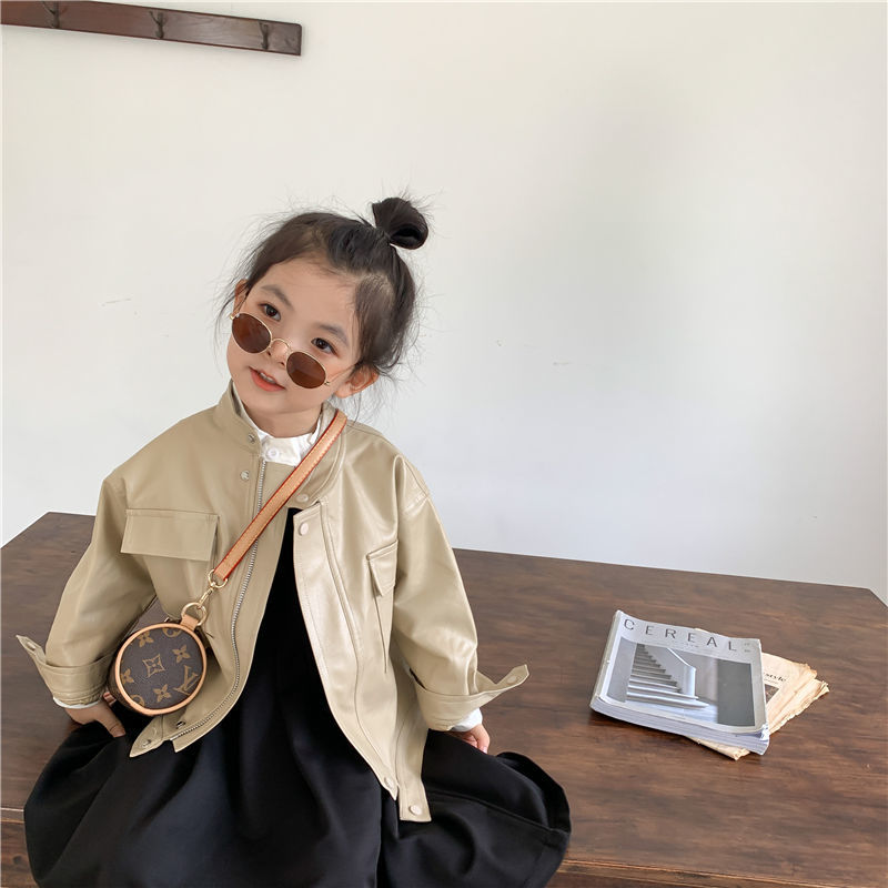 키즈 가죽 코트 남녀아 멋스러운 라이더 재킷  Q2081908