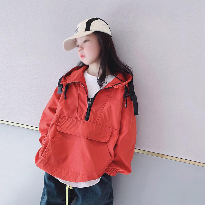 여아 바람막이 점퍼 캐주얼 후드 아동 자켓 상의  Q2081924