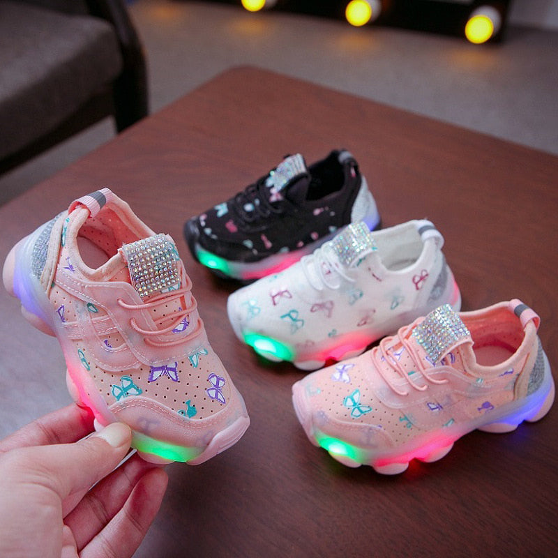 LED 단화 키즈 라이팅 발광 슈즈 반짝이 슈즈 Q2082615