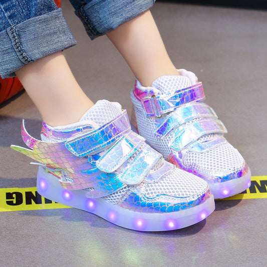 LED 단화 키즈 라이팅 운동화 발광 슈즈 Q2082616
