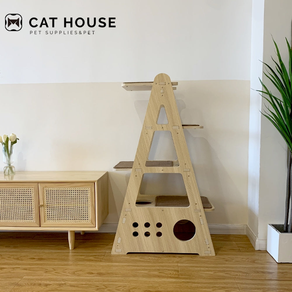 에펠 캣타워 고양이 하우스 등반 원목 WK2092011