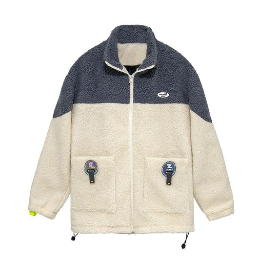 캐주얼 배색  M1100524 자켓 플리스 집업 점퍼 심플 뽀글이