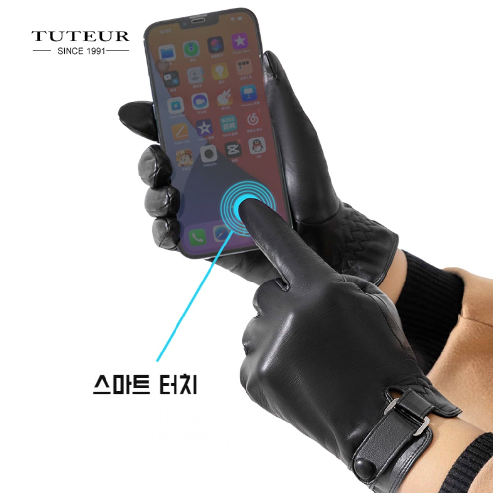 승마장갑 라이딩 바이트 장갑 가죽 블랙 스마트터치 BW2100813