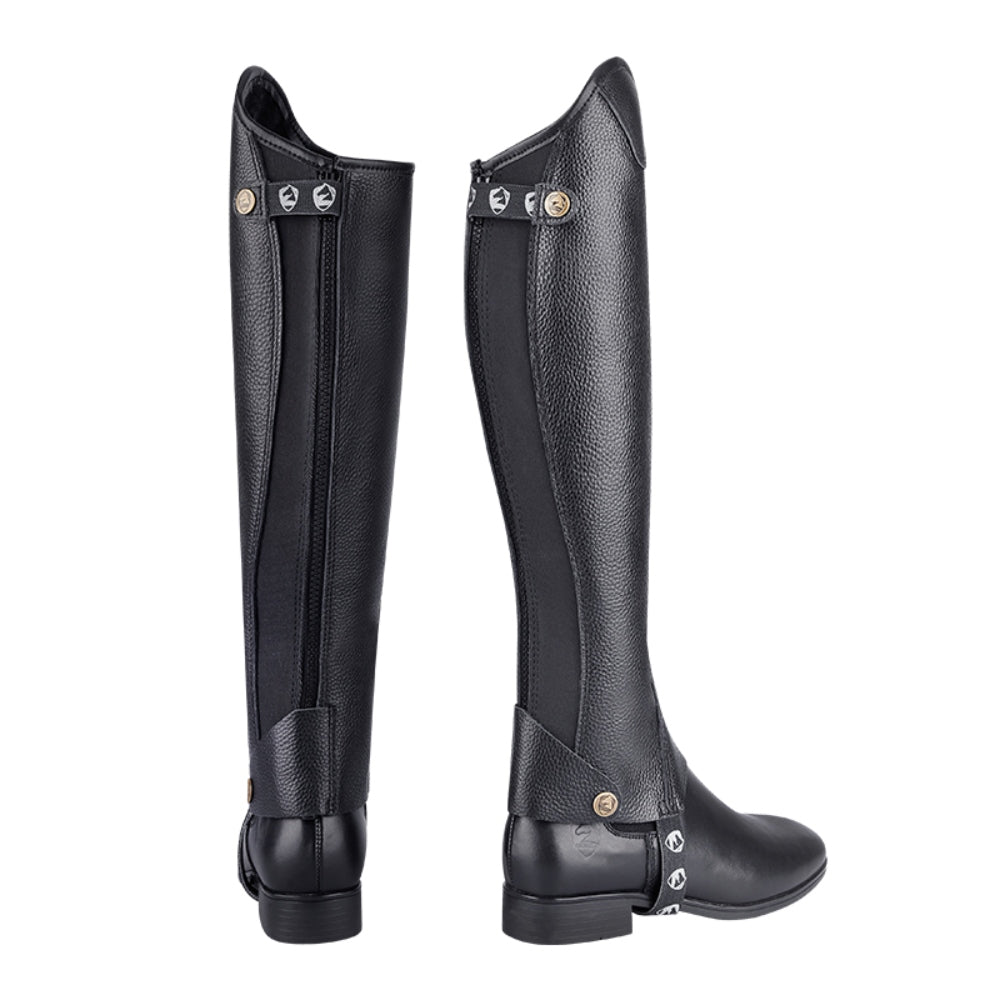 승마챕 라이딩 가죽챕 훈련장비 다리보호 블랙  BW2100823