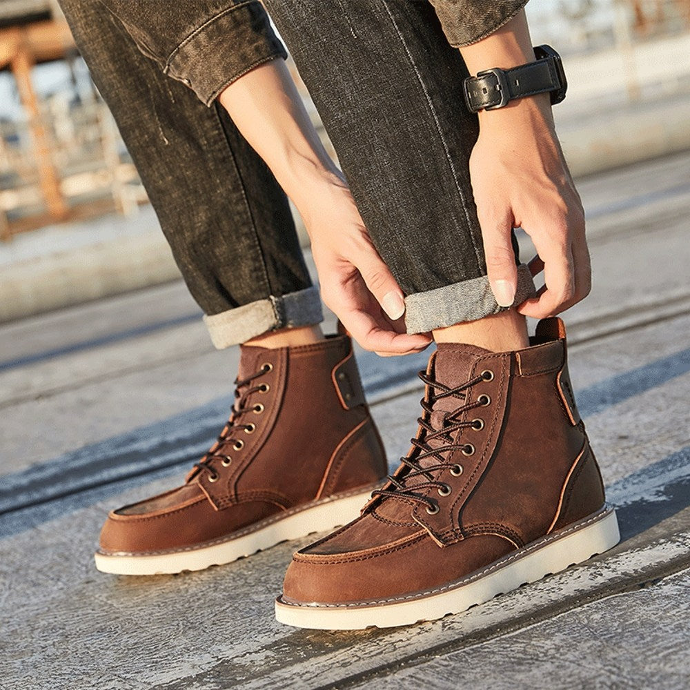 남성 미드탑 라이더 캐주얼 카고부츠 패션워커 방한화 클래식  BY2101209