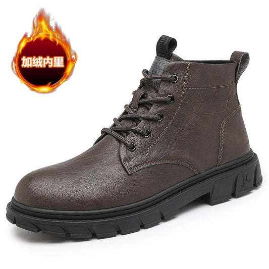 남성 카고부츠 방한화 하이탑 캐주얼 아웃도어 슬립온 클래식  BY2101202