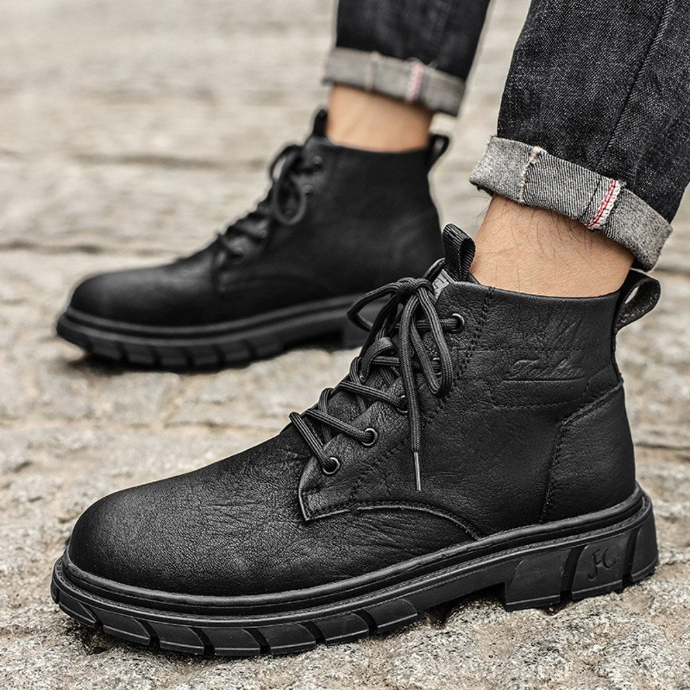 남성 카고부츠 방한화 하이탑 캐주얼 아웃도어 슬립온 클래식  BY2101202