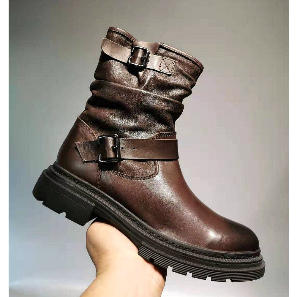 남성 하이탑 패션워커 캐주얼 방한화 아웃도어  카고부츠 BY2101201