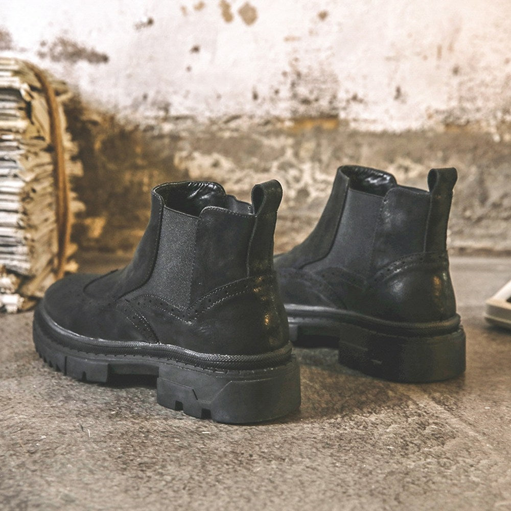 방한화 클래식  아웃도어 카고부츠 라이더 미들탑 오토바이 남성슈즈 BY2101205