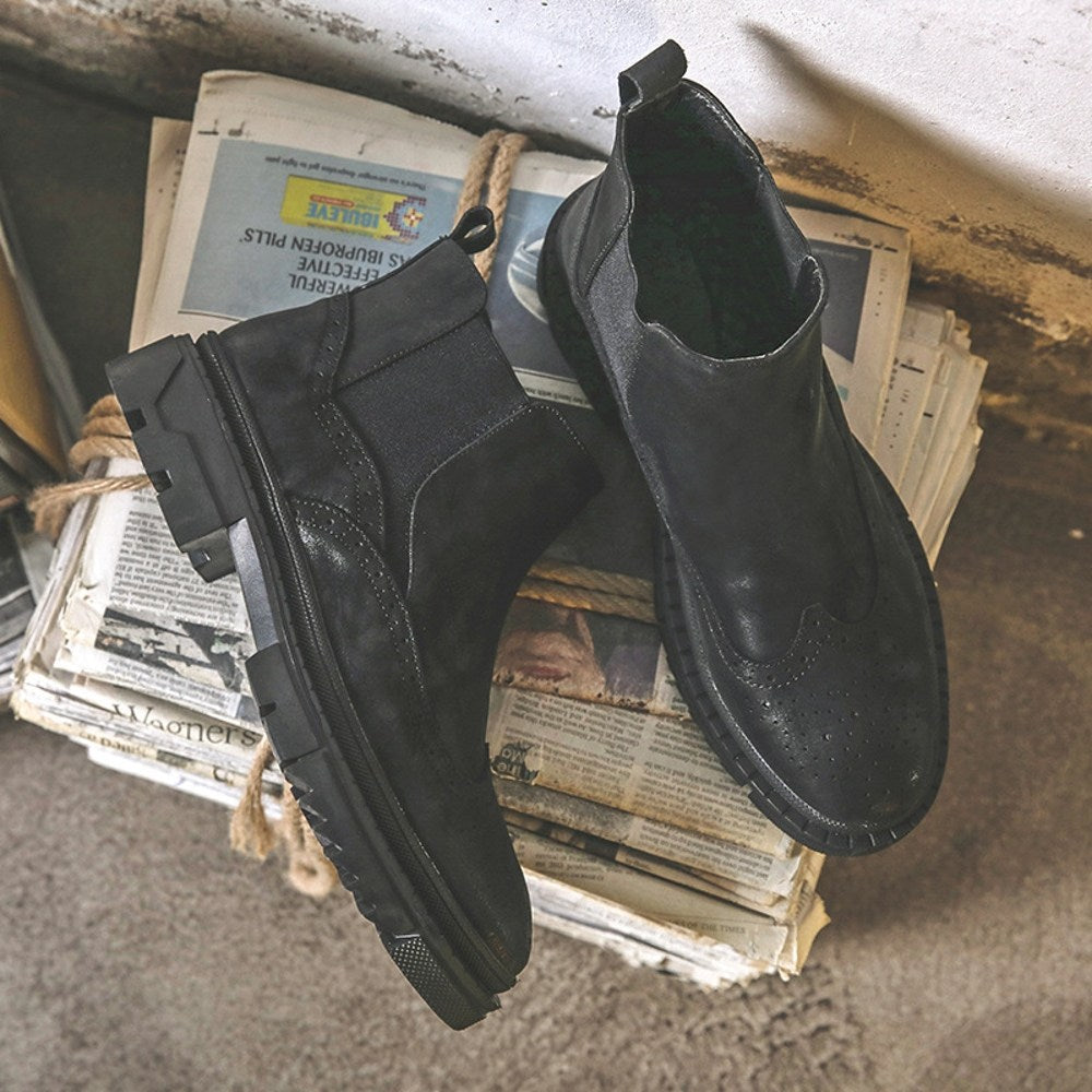 방한화 클래식  아웃도어 카고부츠 라이더 미들탑 오토바이 남성슈즈 BY2101205
