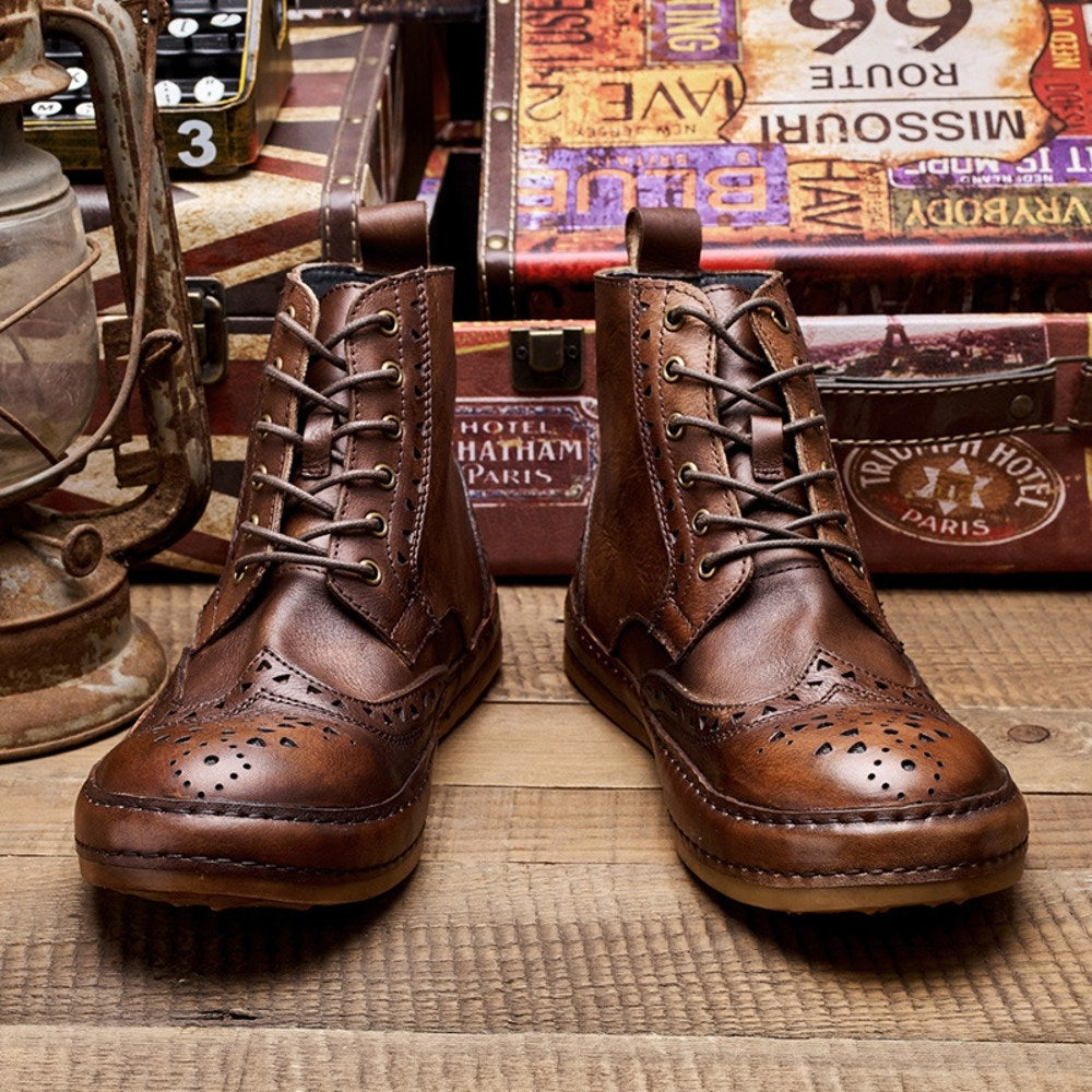 패션워커 클래식 남성 카고부츠 아웃도어 하이탑 슬립온   BY2101203