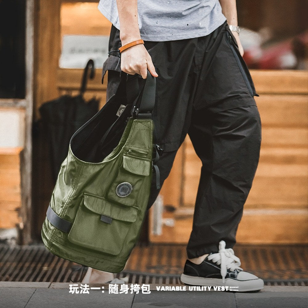 멜빵 포켓 전술 복고풍 카키 멀티작업복 낚시조끼 BQ2090928